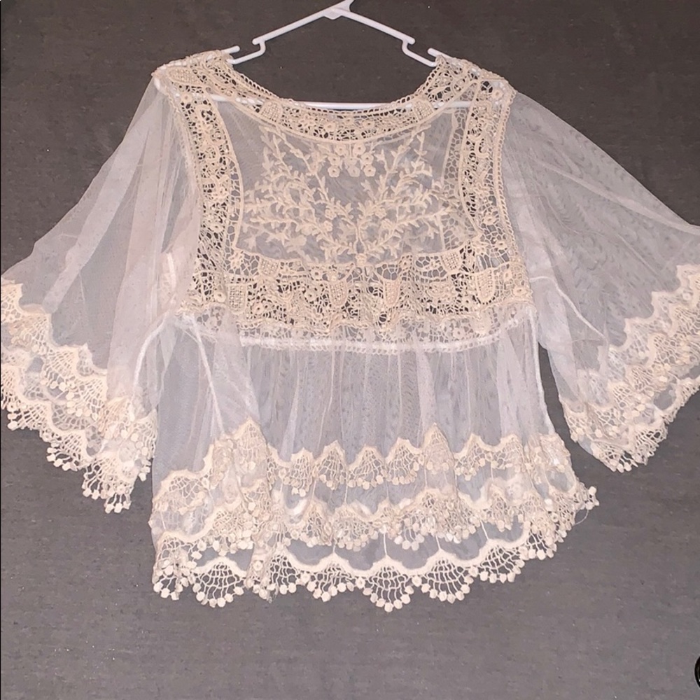 Lace cover up tunic